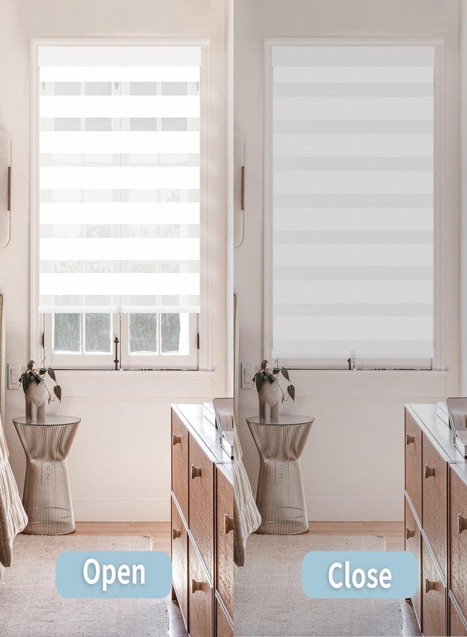 sunmaintain Cordless Zebra Blinds for Windows (30" W X 72" H, Black) Free-Stop Zebra Roller Shades Dual Layer Light Filtering Privacy for Day and Night, Light Control for Home, Bedroom, Office - Image 2